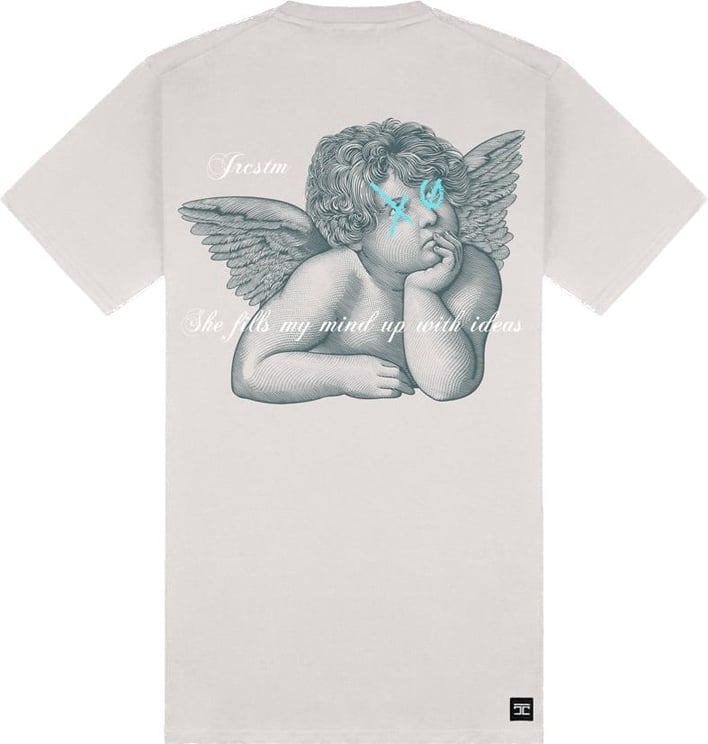 JORCUSTOM Angel Slim Fit T-Shirt LightGrey Grijs
