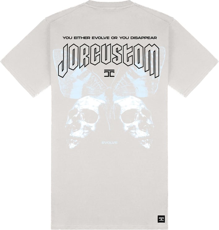 JORCUSTOM Evolve Slim Fit T-Shirt LightGrey Grijs