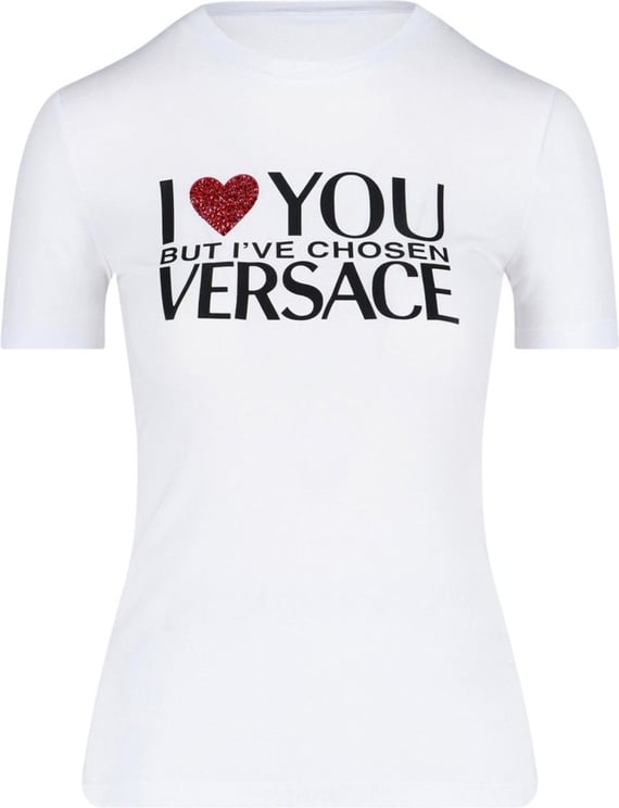 Versace Versace Printed Logo T-Shirt Wit