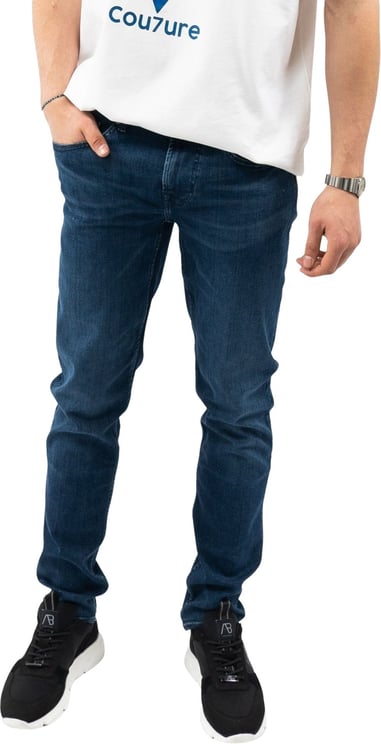 7 For All Mankind Slimmy Tapered Stretch Tek Rebus Jeans Blauw