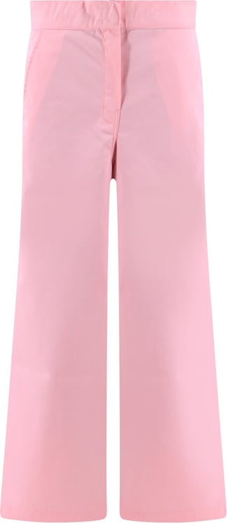 Palm Angels Cotton blend trouser with Reversed internal waistband Roze