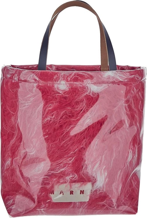 Marni Covered Shearling Tote Bag Roze