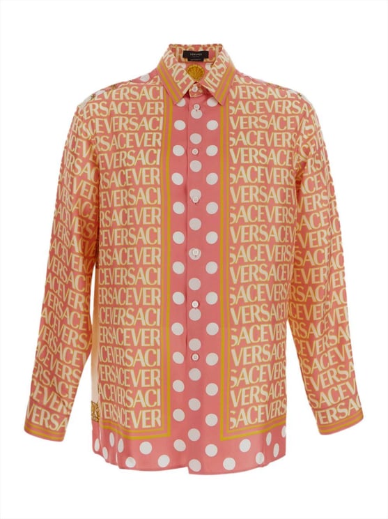 Versace All-Over Logo Shirt Roze