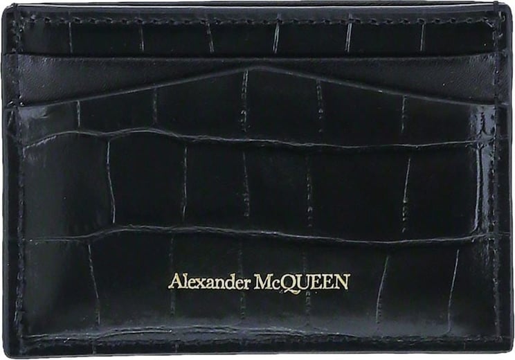Alexander McQueen Skull stud cardholder Zwart