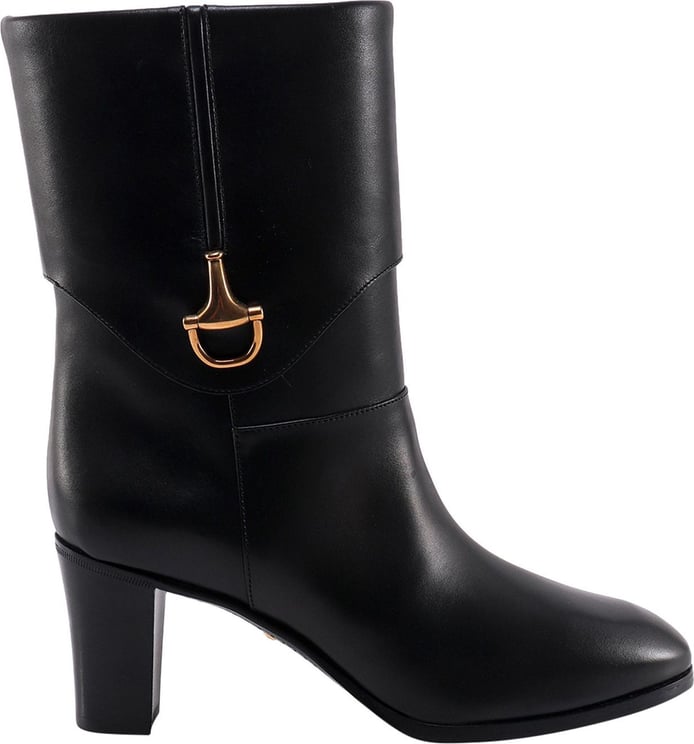 Gucci Leather boots with Half Horsebit Zwart