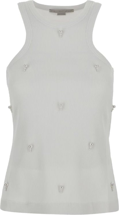 Stella McCartney Embroidered Pearls Tank Top Wit