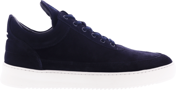 Filling Pieces Low Top Organic Suede Navy Blauw