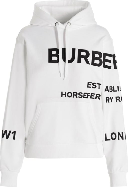 Burberry Burberry Logo Hooded Sweatshirt Wit