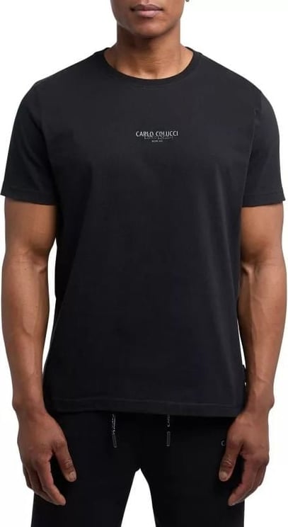Carlo Colucci C2776 20 Basic T-Shirt Heren Zwart Zwart