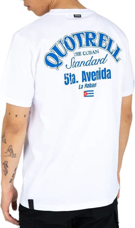 Quotrell Avenida T-Shirt Heren Wit/Blauw Wit