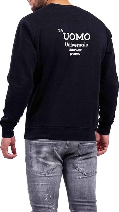24 Uomo Universale Sweater Heren Zwart Zwart