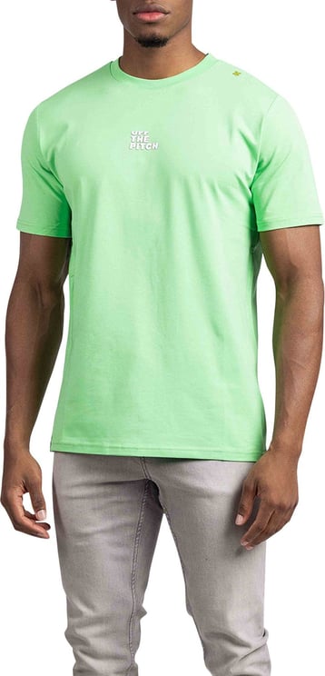 OFF THE PITCH X Robey Michy Regular Fit T-Shirt Unisex Neon Groen Groen