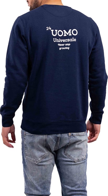 24 Uomo Universale Sweater Heren Donkerblauw Blauw