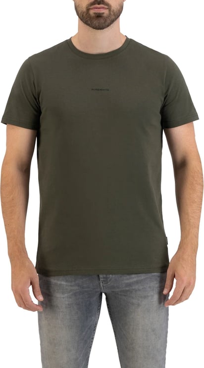 Purewhite Essential Logo T-Shirt Heren Groen Groen