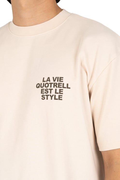 Quotrell La Vie T-shirt | Beige/brown Beige
