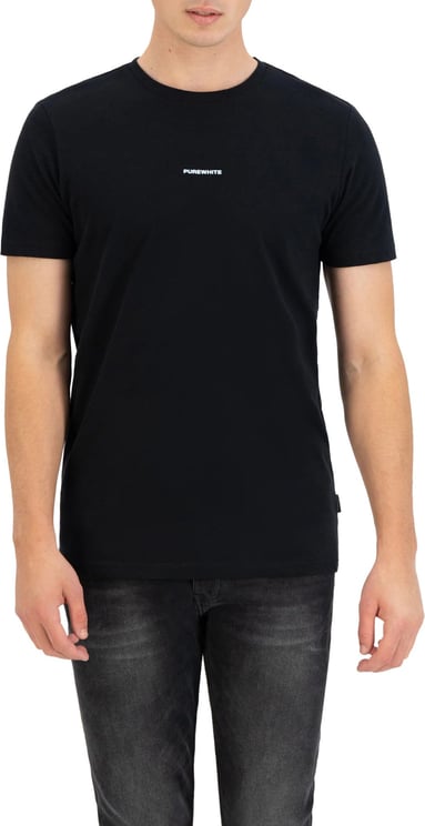 Purewhite Essential Logo T-Shirt Heren Zwart Zwart