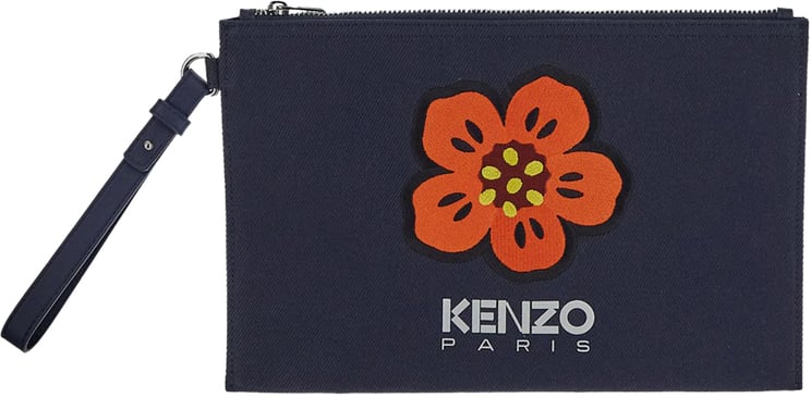 Kenzo Large Clutch Blauw