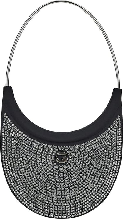Coperni Crystal-Embellished Ring Swipe Bag Zwart