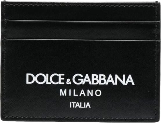 Dolce & Gabbana Logo Print Card Holder Zwart
