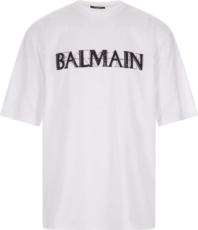 Balmain Balmain Oversize Cotton T-Shirt Wit