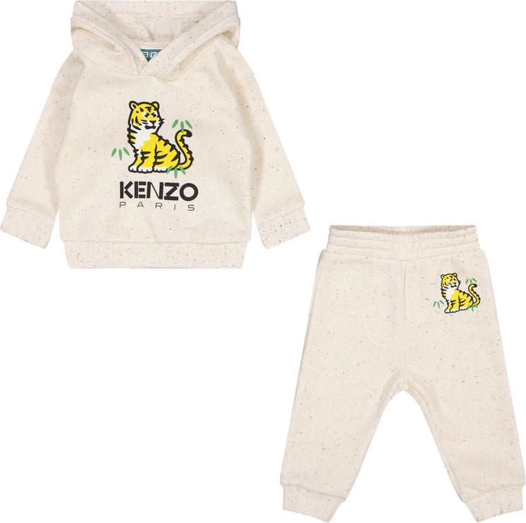 Kenzo Set Sweater en Joggingbroek Beige