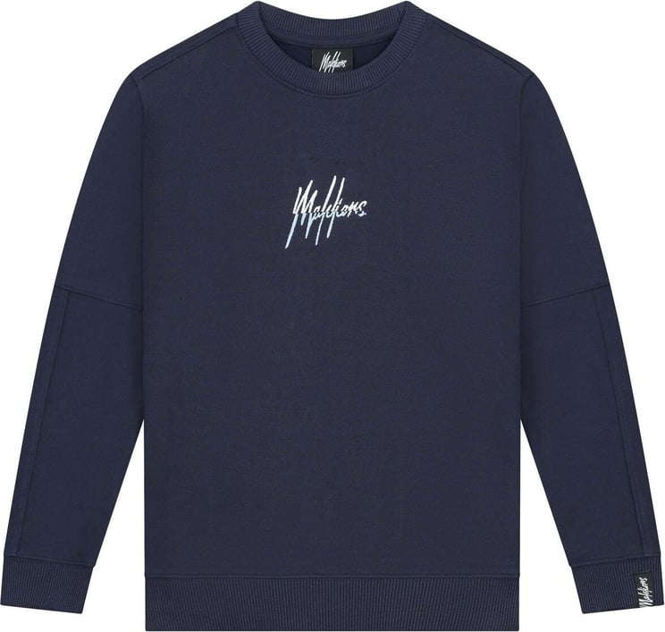 Malelions Split Essentials Sweater - Navy/Lig Blauw