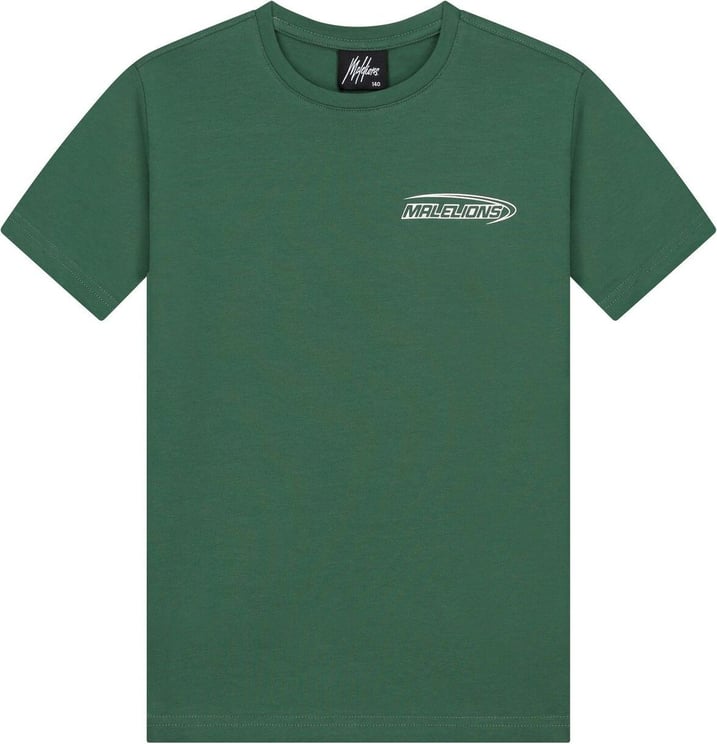 Malelions Layered T-Shirt - Dark Green Groen