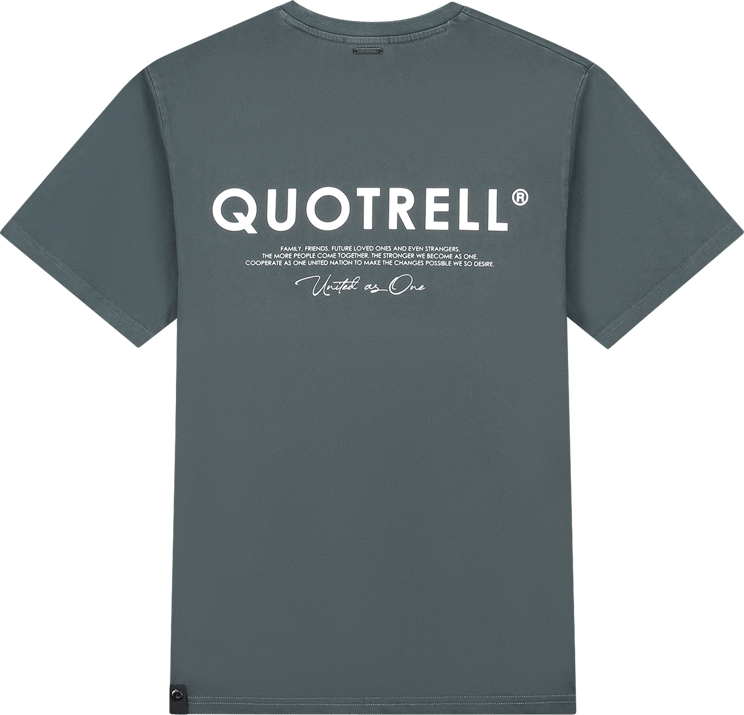 Quotrell Jaipur T-shirt | Anthracite/white Zwart