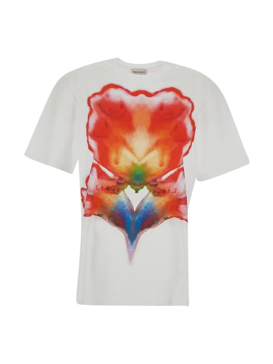 Alexander McQueen Multicolor Print T-Shirt Wit