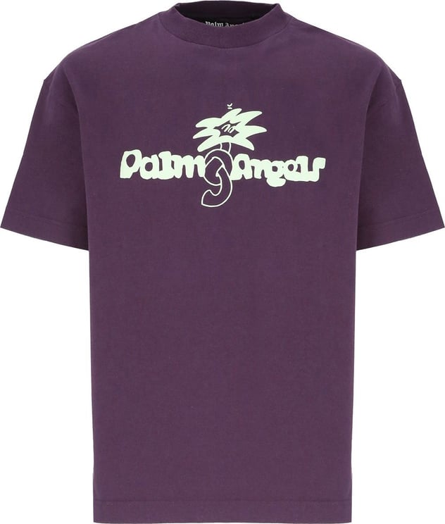 Palm Angels T-shirts And Polos Purple Blauw