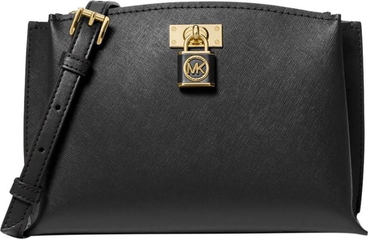 Michael Kors Ruby Medium Saffiano Leather Messenger Bag Zwart