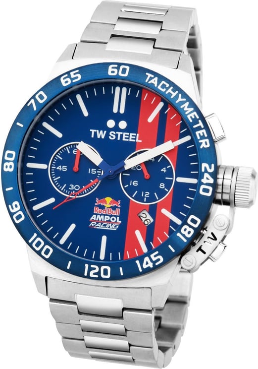 TW Steel CS121 Canteen Red Bull Ampol horloge Chrono 45 mm Blauw
