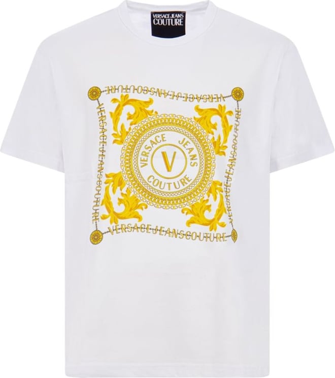 Versace Jeans Couture V-Emblem Chain T-Shirt Wit
