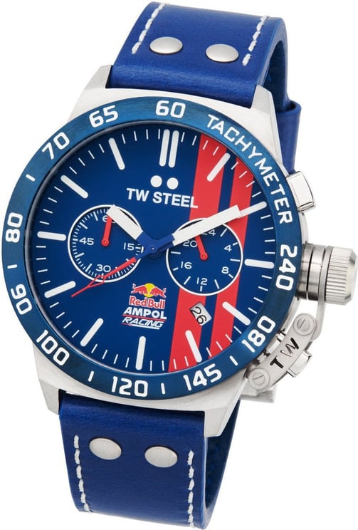 TW Steel CS122 Canteen Red Bull Ampol horloge Chrono 45 mm Blauw