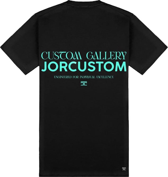 JORCUSTOM Gallery Slim Fit T-Shirt Black Zwart