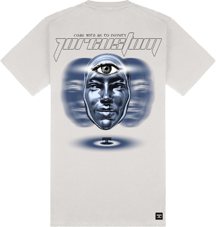 JORCUSTOM Infinity Slim Fit T-Shirt LightGrey Grijs