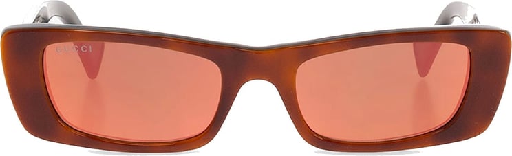 Gucci Gucci Logo Rectangular Sunglasses Bruin