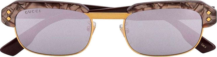 Gucci Gucci Logo Rectangular Sunglasses Goud