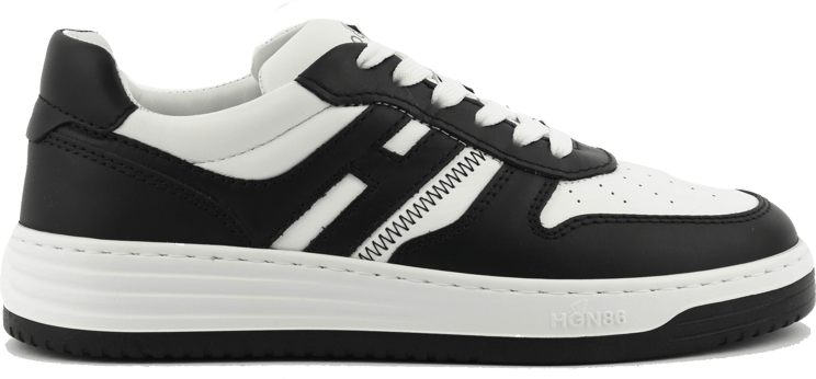 HOGAN H630 Sneaker Low Black White Zwart