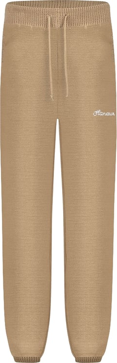 FLÂNEUR Knitted Pants in Brown Bruin