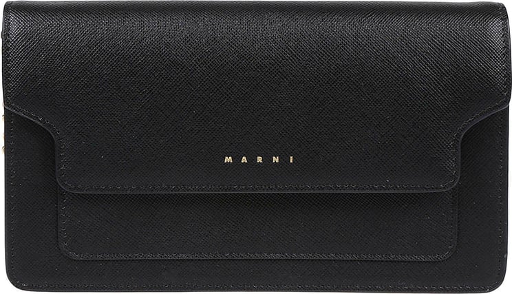 Marni Chain Long Wallet Black Zwart