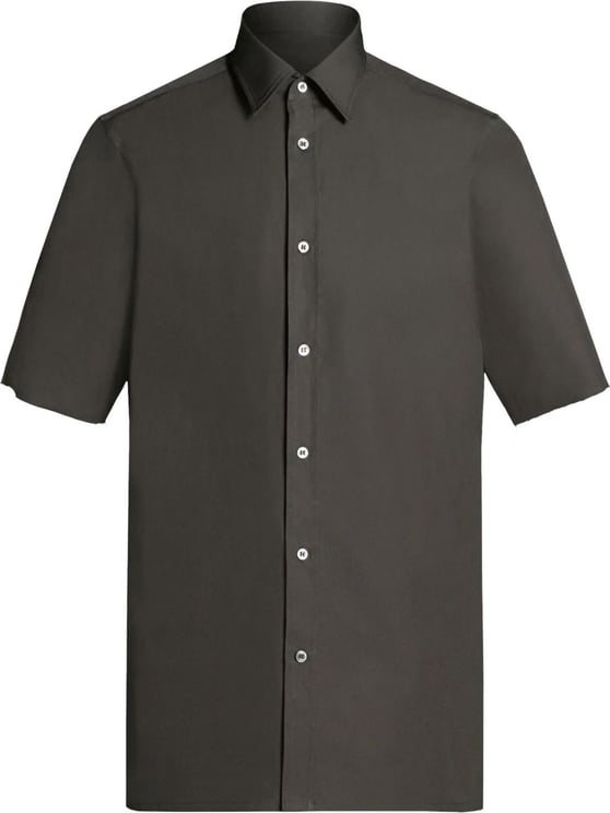 Maison Margiela Short-sleeved Shirt Wood Brown Bruin