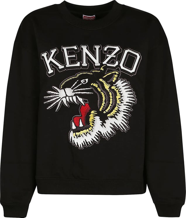 Kenzo Tiger Varsity Regular Sweatshirt Black Zwart