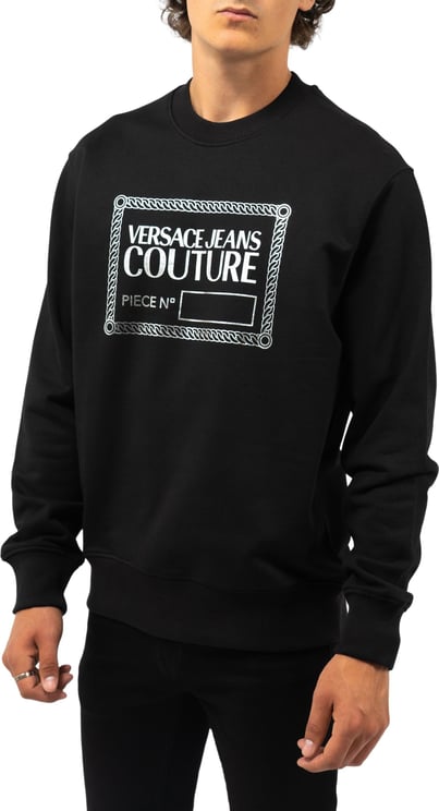 Versace Jeans Couture Piece Number Logo Sweater Zwart