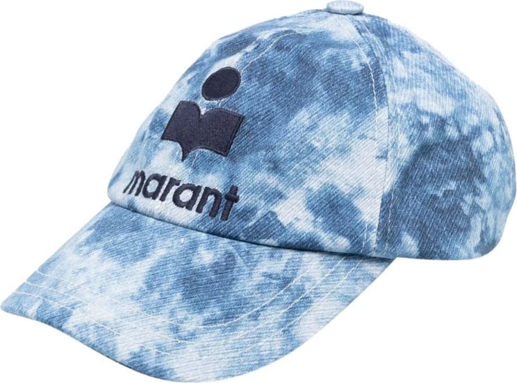 Isabel Marant Tyron Logo Tie-dye Baseball Cap Blauw