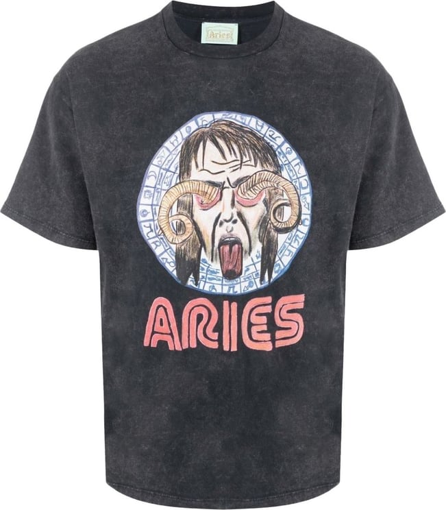 Aries Astrology For Aliens Logo T-shirt Zwart