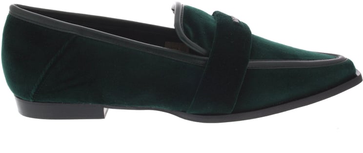 Nubikk Delphine Loafer | Groene Velvet Loafers voor Dames Beige