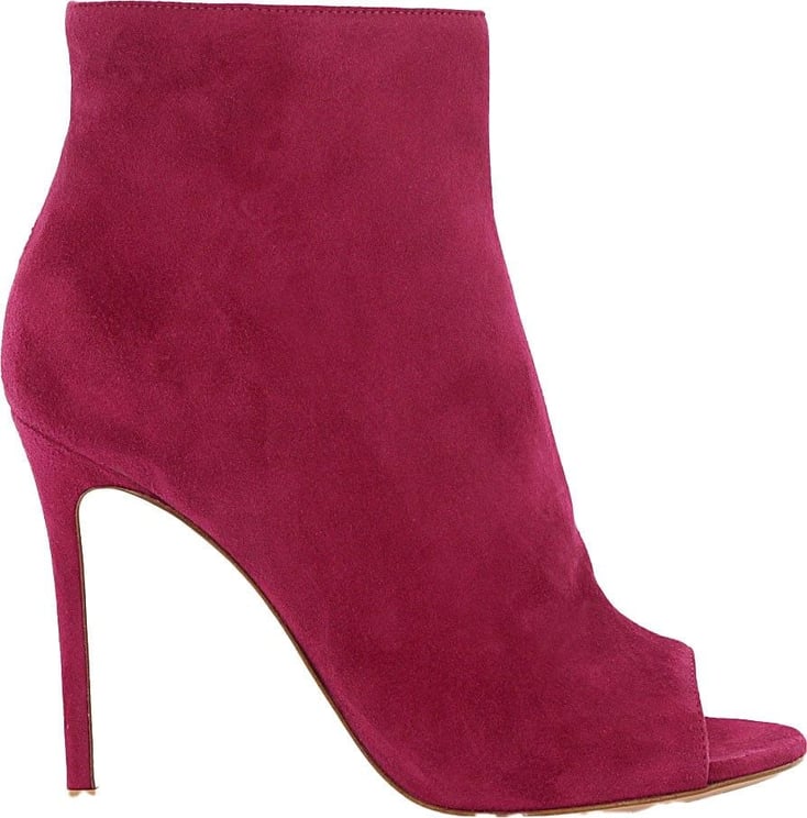 Gianvito Rossi Women Ankle Boots LAIS Suede - Cannes Rood