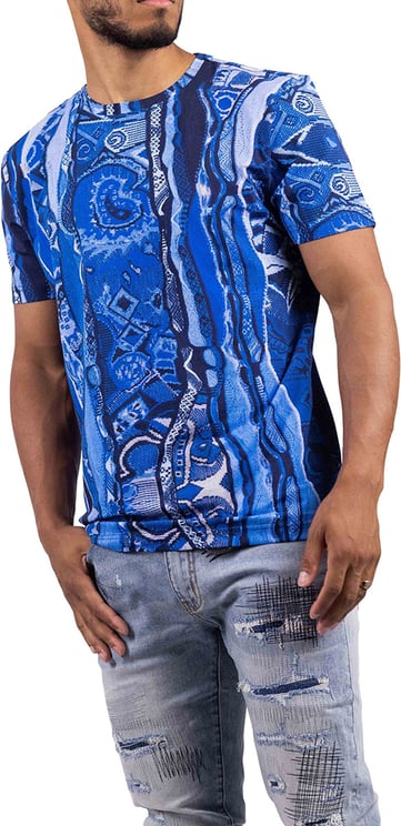 Carlo Colucci C3090 101 T-Shirt Heren Blauw