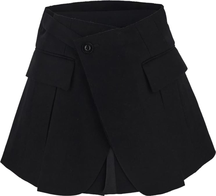 Sacai Pleated Short Skirt Zwart